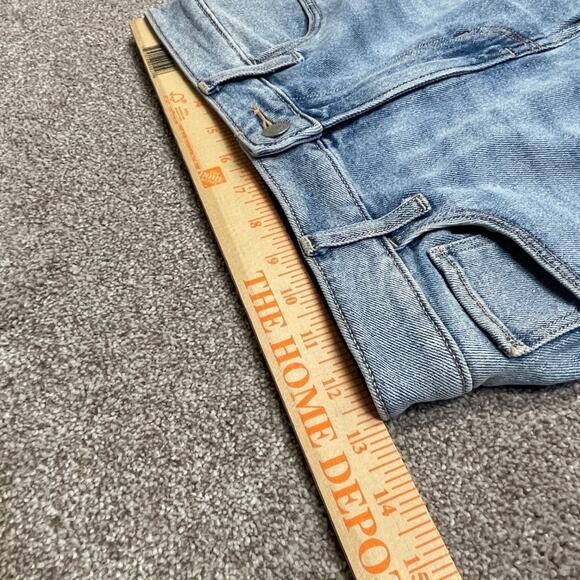 Hollister Women ultra high rise dad jean sz 0R 24x31 distress light wash stretch - Picture 10 of 12